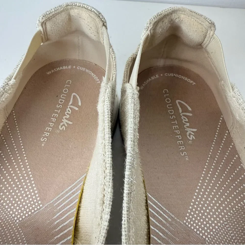 Clarks Cloudsteppers Breeze Step II Cream Natural Interest Women's Size 7 Wide